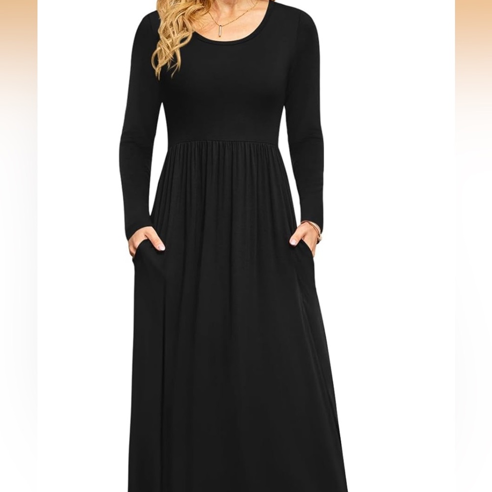 NEW PRICE🧚‍♀️Fave Casual Maxi Dress in Black XS-3X!